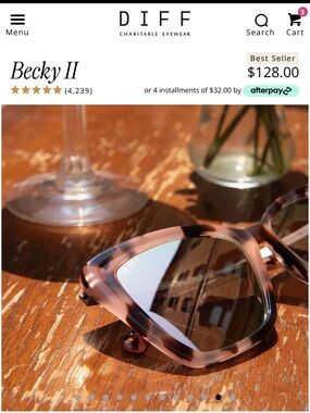 Diff Eyewear Becky II Tortoiseshell Sunglasses with Brown Gradient Lenses